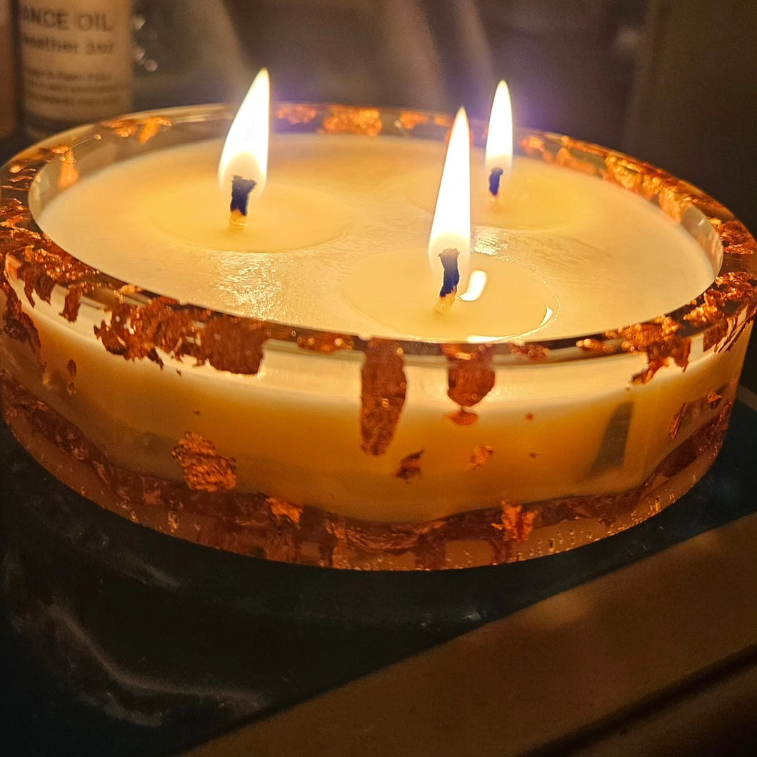 Bougie Resin Jar with Candle